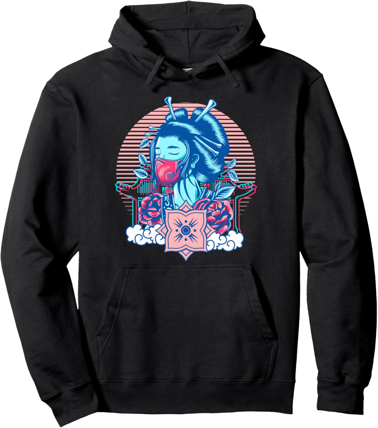 

Худи в японском стиле Vaporwave с изображением гейши, черная Vaporwave Geisha Japanese Aesthetic Clothes, Черный, Худи в японском стиле Vaporwave с изображением гейши, черная Vaporwave Geisha Japanese Aesthetic Clothes
