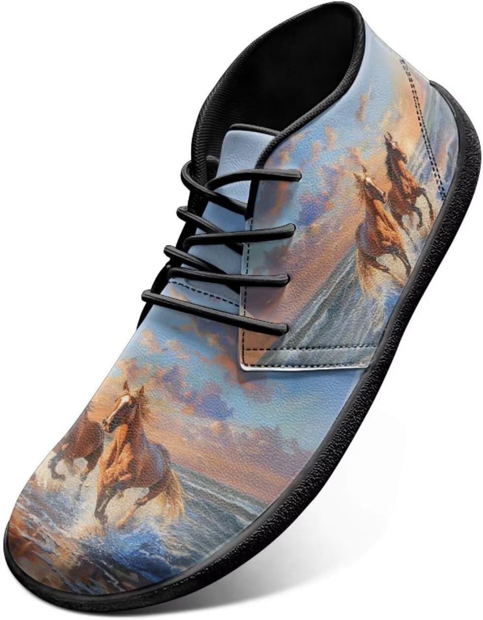 

Мужские кроссовки UNICEU для ходьбы с широкой ноской, обувь типа barefoot, повседневные теннисные кроссовки, комфортные, с нулевым перепадом, для спортсменов, фитнеса и моды, Running Horse