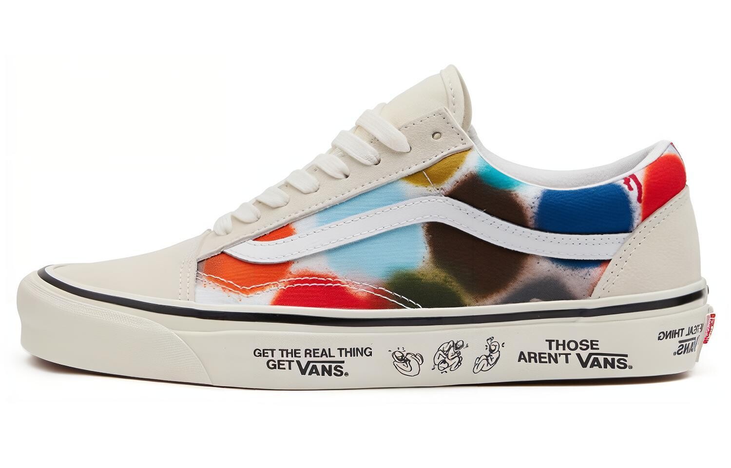 

Кроссовки Vans Old Skool Skateboard Shoes Unisex Low-Top White Red Blue