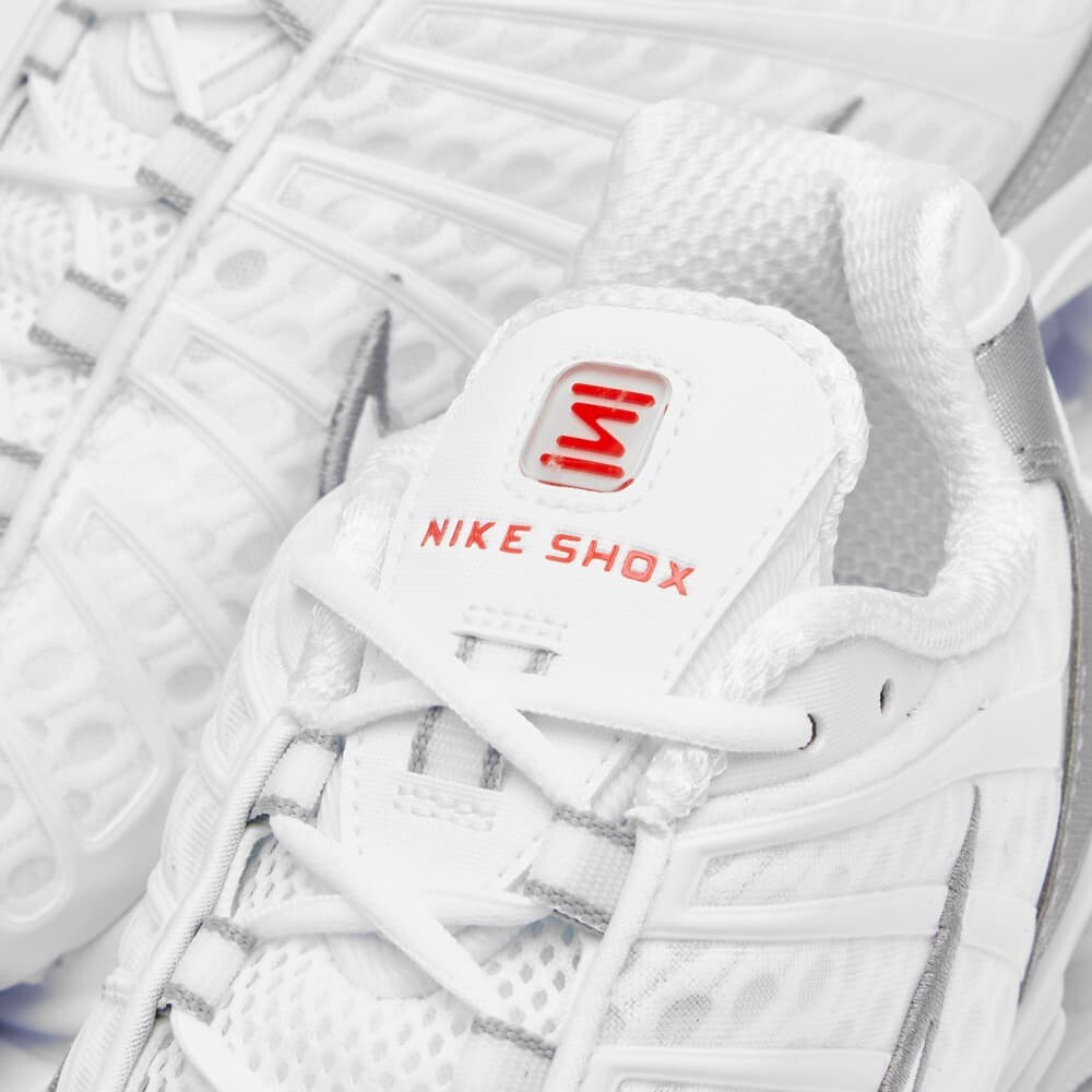 Nike Кроссовки Шокс ТЛ Ж, белый/серебристый металлик — фото 4