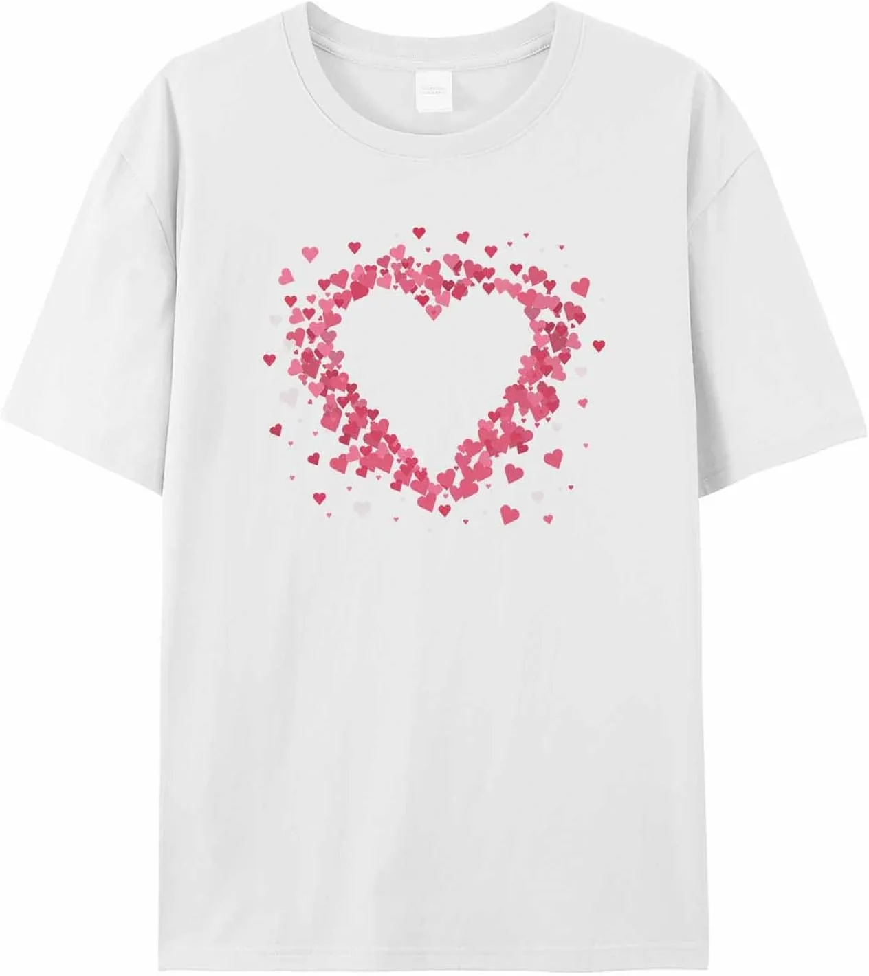 

Мужская футболка Romantic Pink Hearts с коротким рукавом jdudh