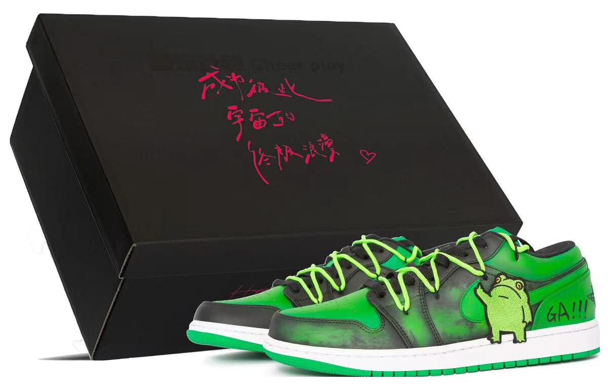 

Jordan Air Jordan 1 винтажные баскетбольные кроссовки мужские, Black/Green