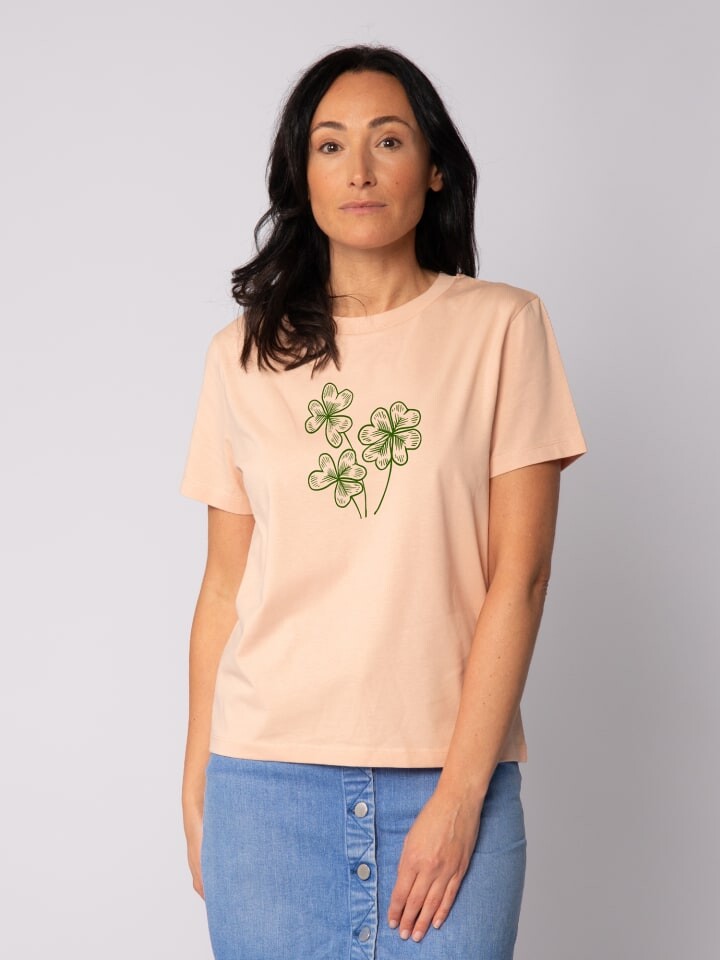 

Футболка wat Apparel T-Shirt Glücksklee, цвет Fraiche Peche