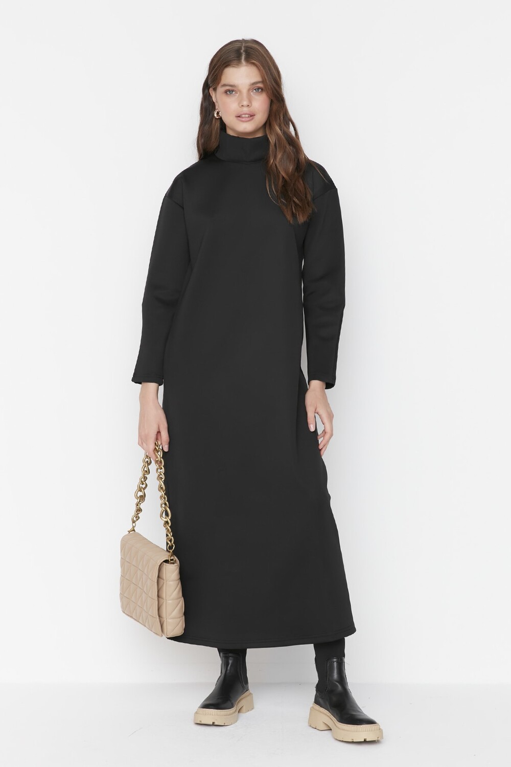 

Платье - Черное - Базовое Trendyol Modest, черный