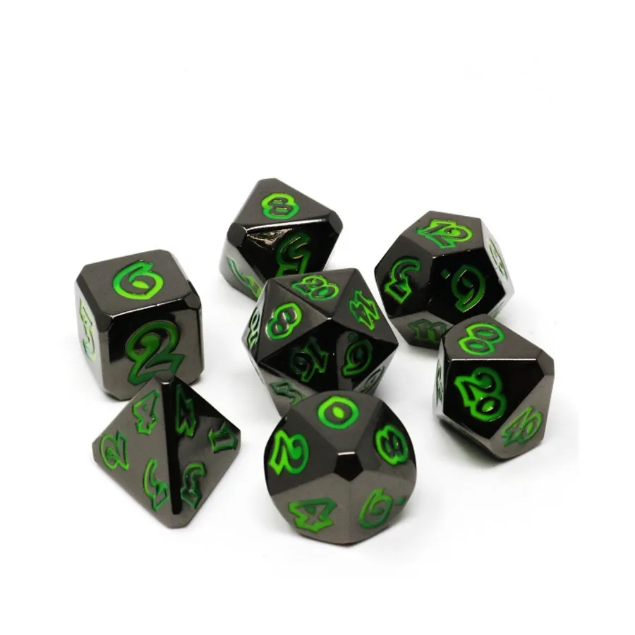 

Поликомплект — Ткач удачи (7), Metal Poly Dice Sets (Die Hard Dice)