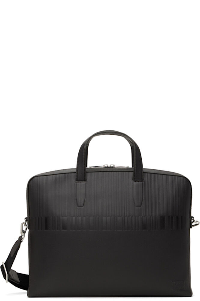 

Коричневый кожаный портфель-книжка в полоску Paul Smith