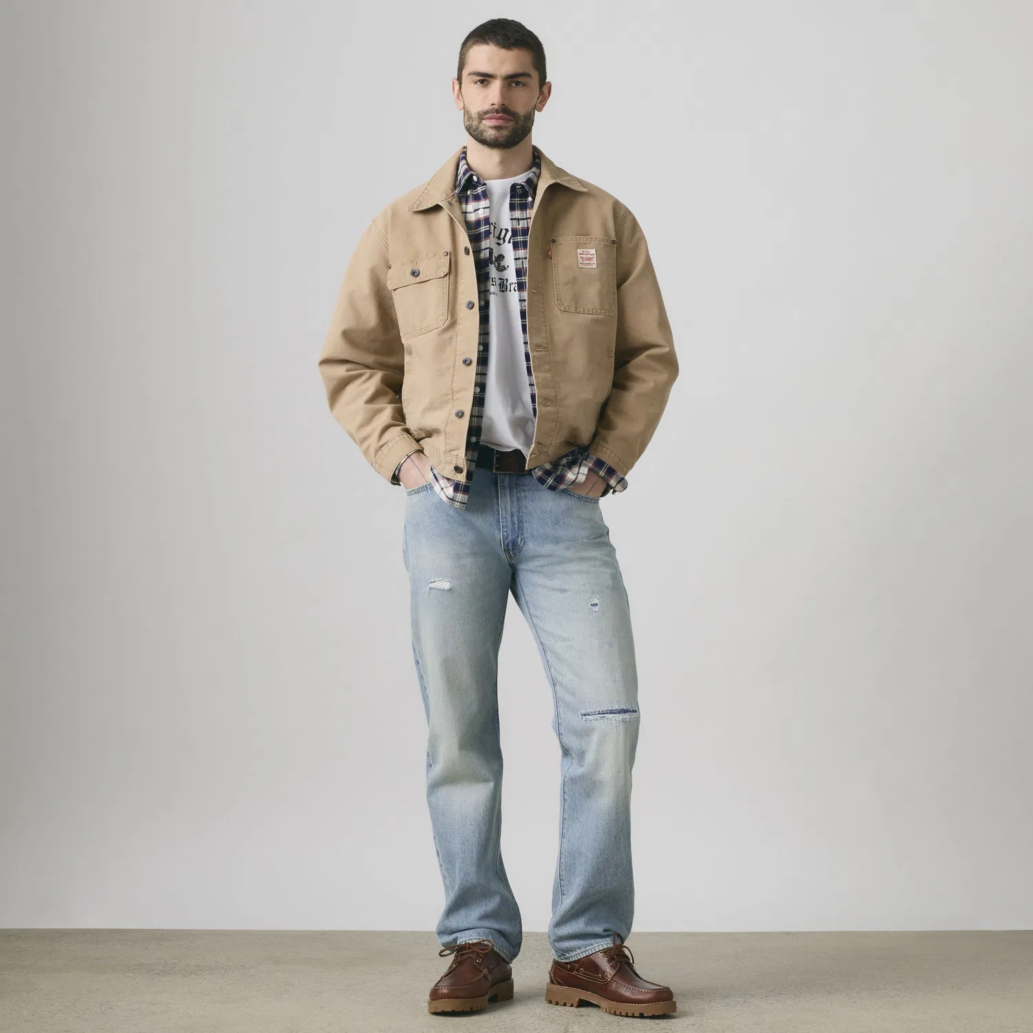 Мужские джинсы прямого кроя 555 Levi's, Light Wash