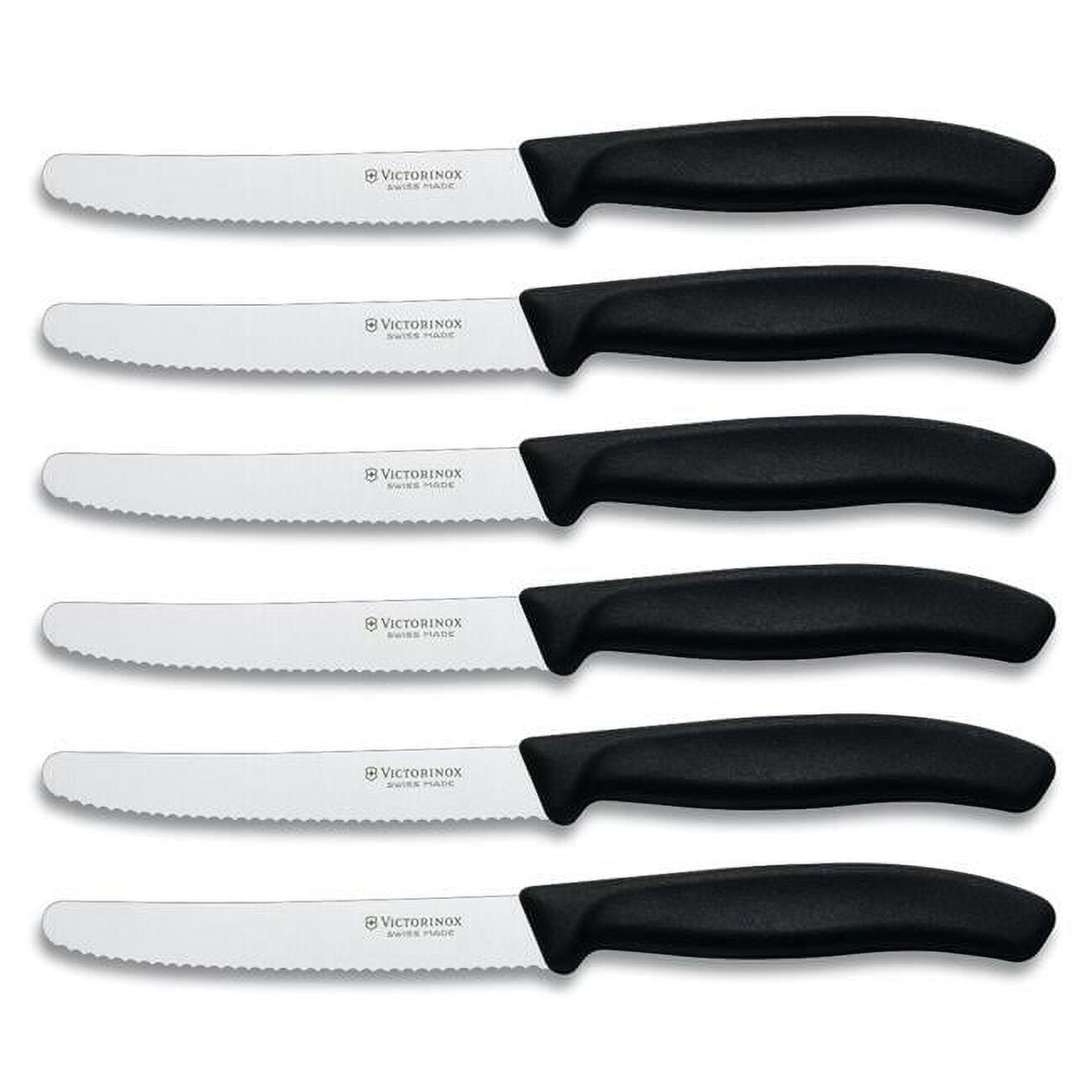 

Swiss Army Victorinox 6.7833.6US1 Столовые приборы Набор швейцарских классических ножей для стейка с зубцами - 6 предметов Swiss Army Knives, цвет Multicolor