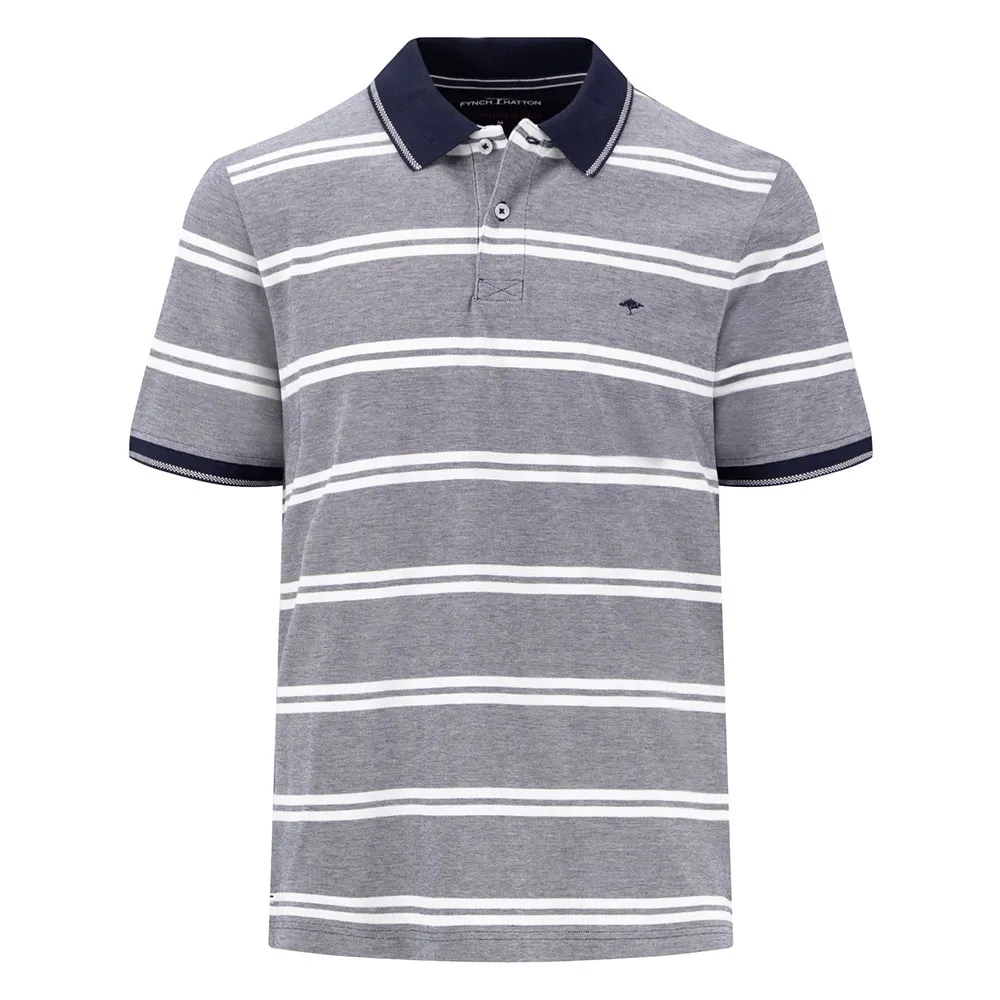 

Поло с коротким рукавом Fynch Hatton 2-Tone Stripe, серый