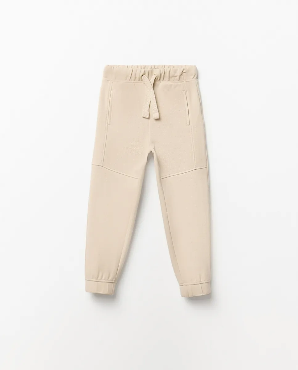 

Брюки из велюра-пике Sfera, светло-бежевый