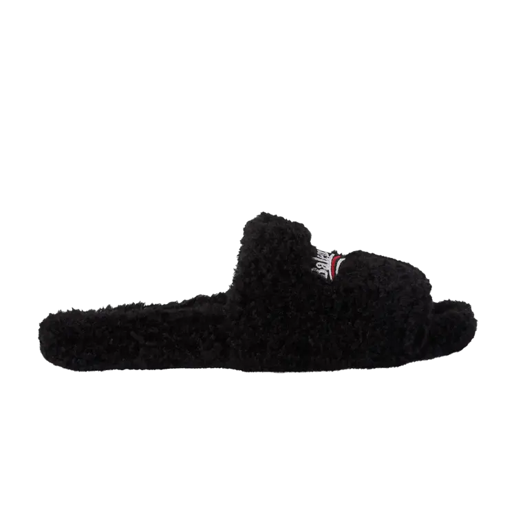 

Кроссовки Balenciaga Furry Slides 'Black', черный