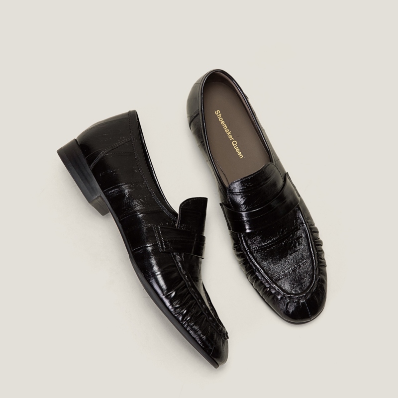 SHOEMAKER QUEEN Лоферы женские хаки серые, цвет Khaki Gray — фото 4