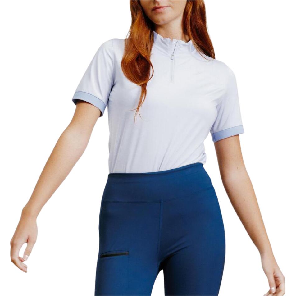 

Футболка поло женская светло-фиолетовая DECATHLON