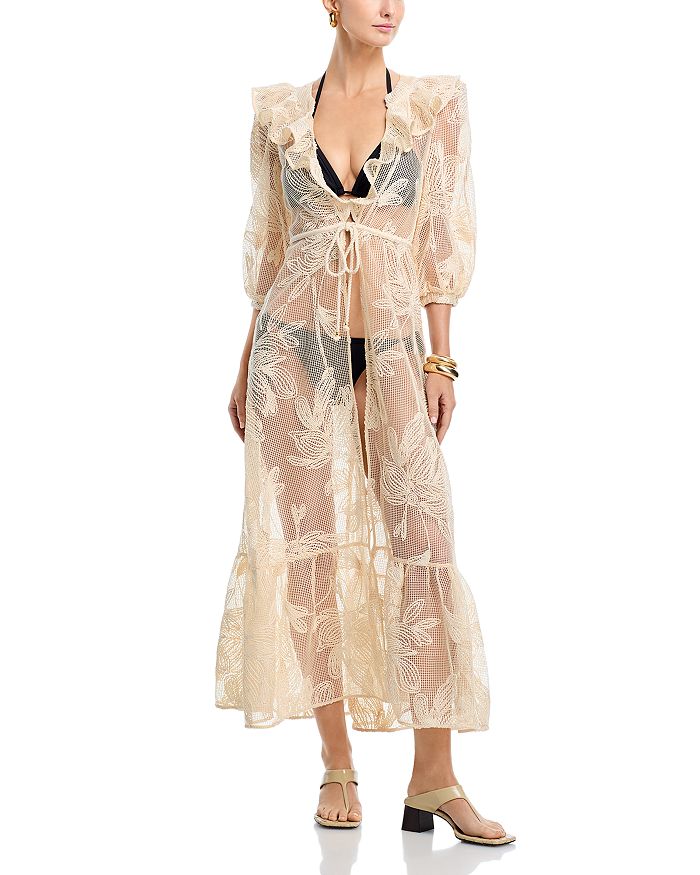 

Пляжный парео Joy Lace Dress PatBO, слоновая кость/кремовый