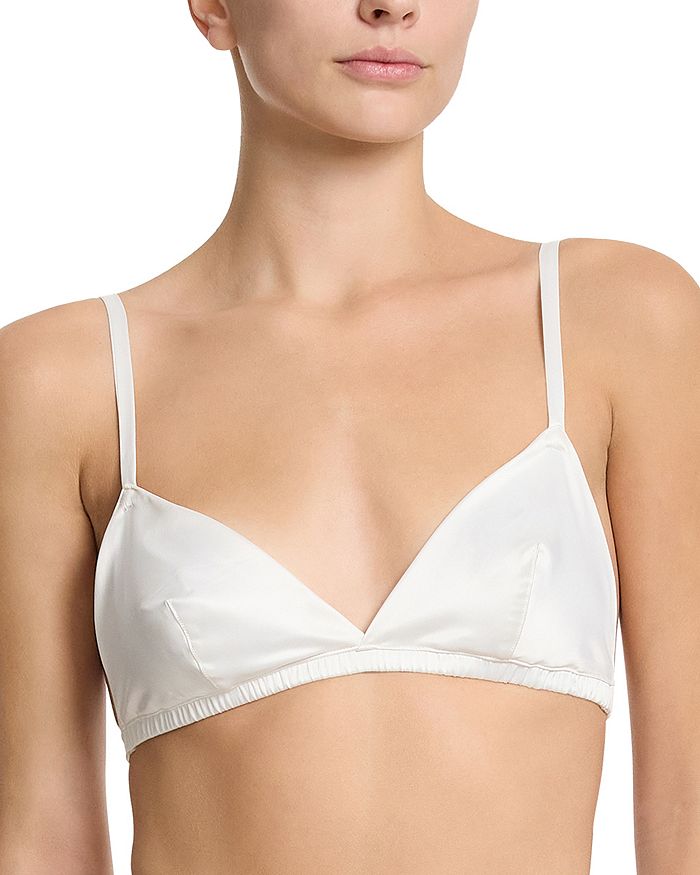 

Сатиновый бюстгальтер для сна Hanky Panky, белый