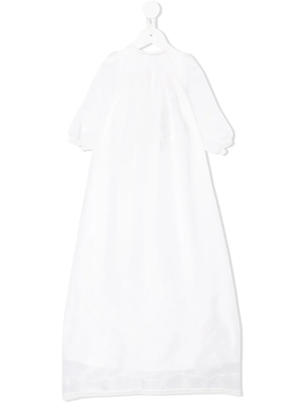 

Длинное платье с кружевными деталями Dolce & Gabbana Kids, белый
