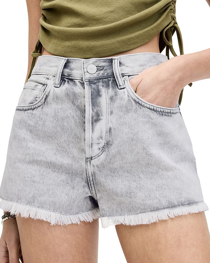 

Хлопковые джинсовые шорты Heidi ALLSAINTS, серый
