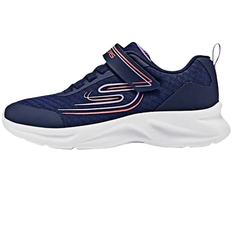 

Износостойкие дышащие низкие детские кроссовки для бега Skechers, синий