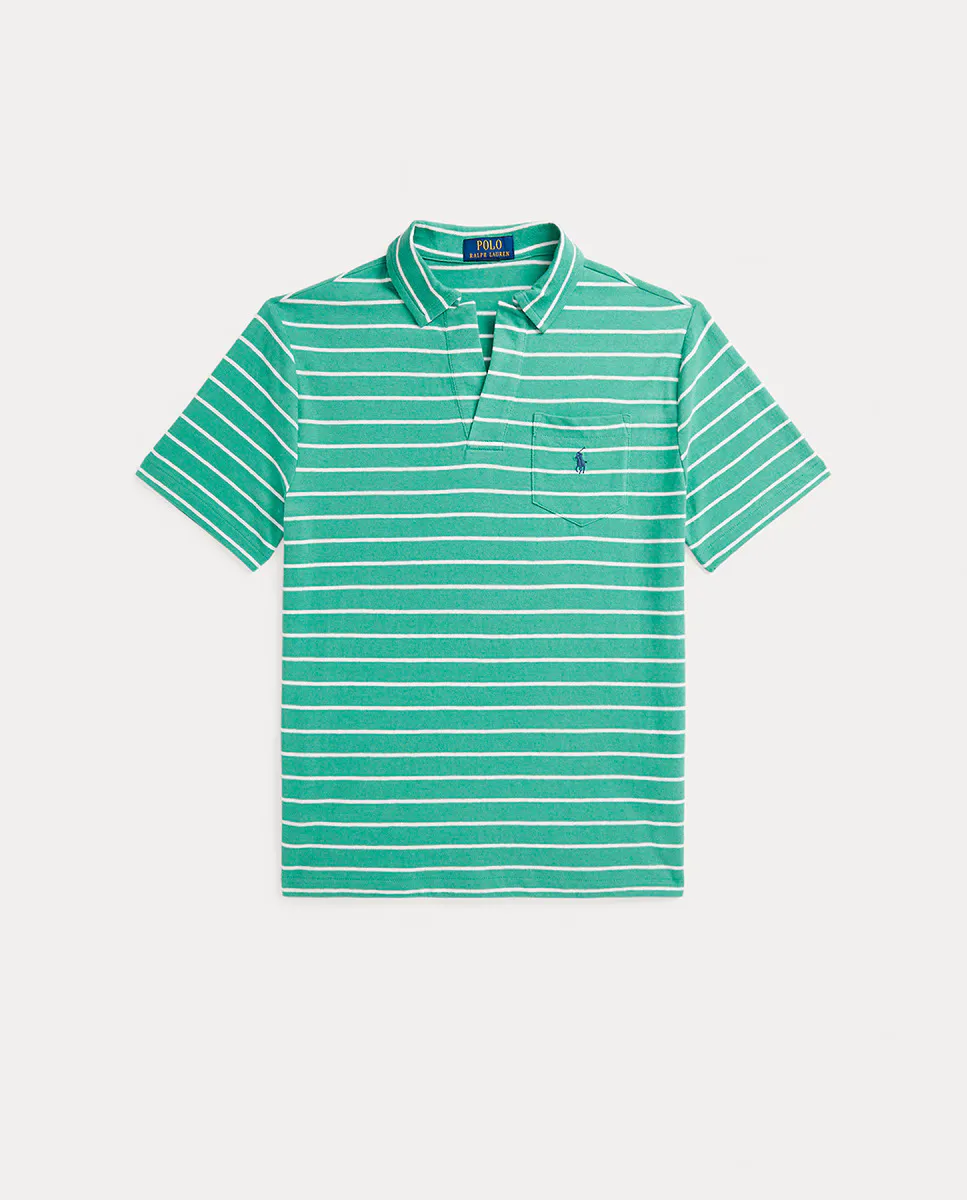 

Футболка-поло из хлопка для мальчика с вышитой лошадью Polo Ralph Lauren, зеленый