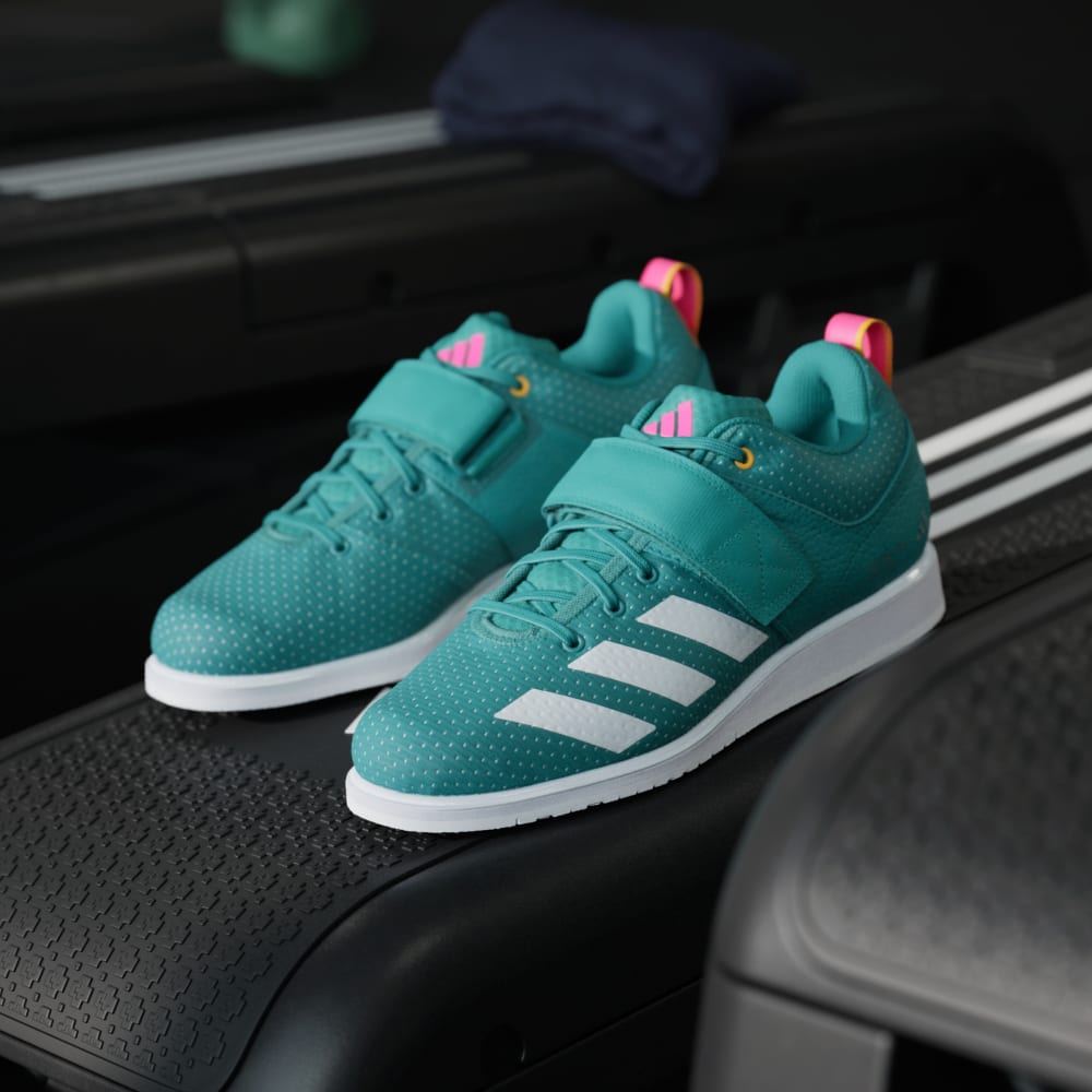 Кроссовки Adidas Powerlift 5 Weightlifting Shoes, цвет Pure Teal/Cloud White/Powder Teal — фото 4