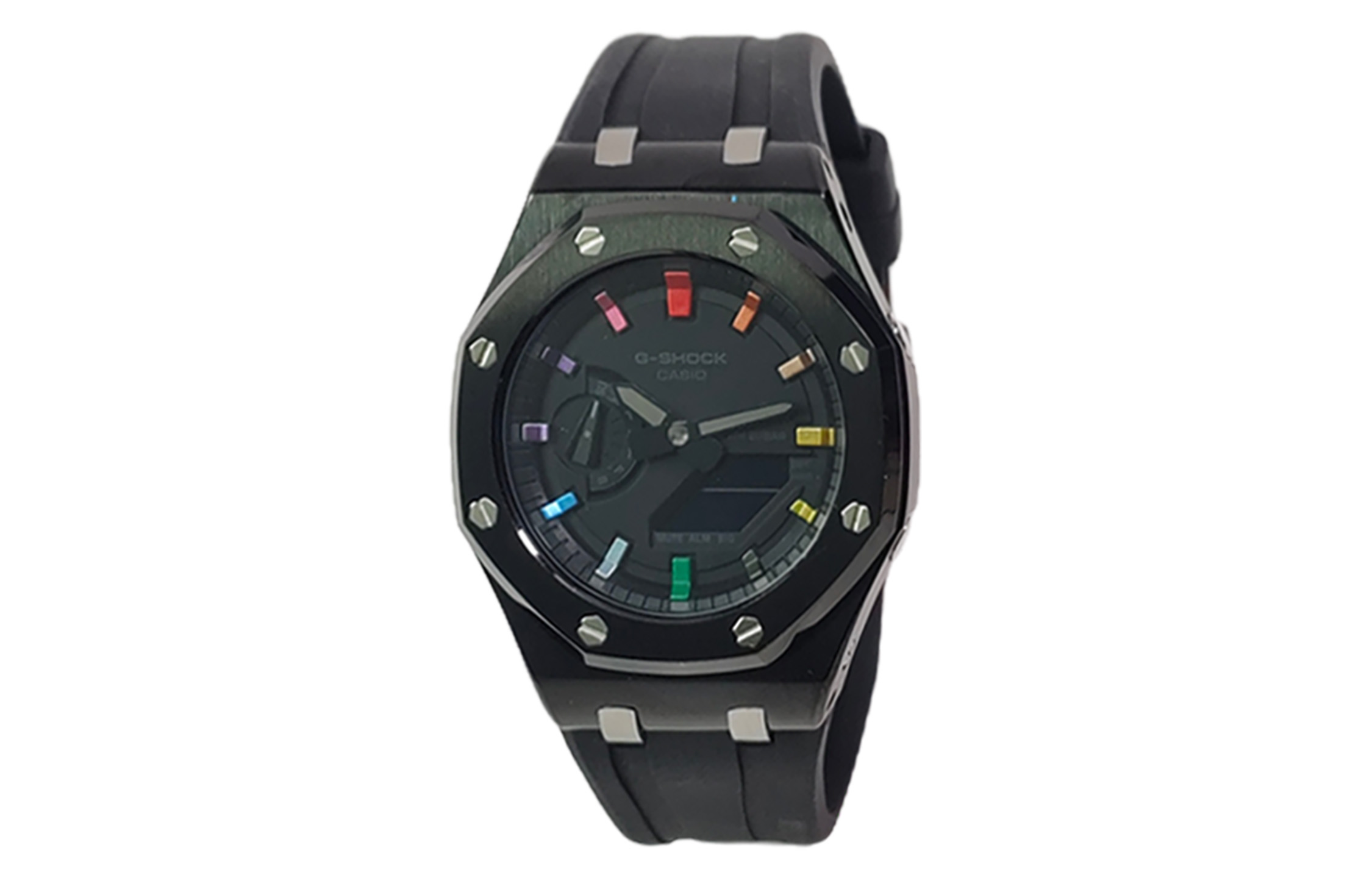 

CASIO Ретрофит серия кварцевый механизм фторэластомерный ремешок часы мужские часы black циферблат