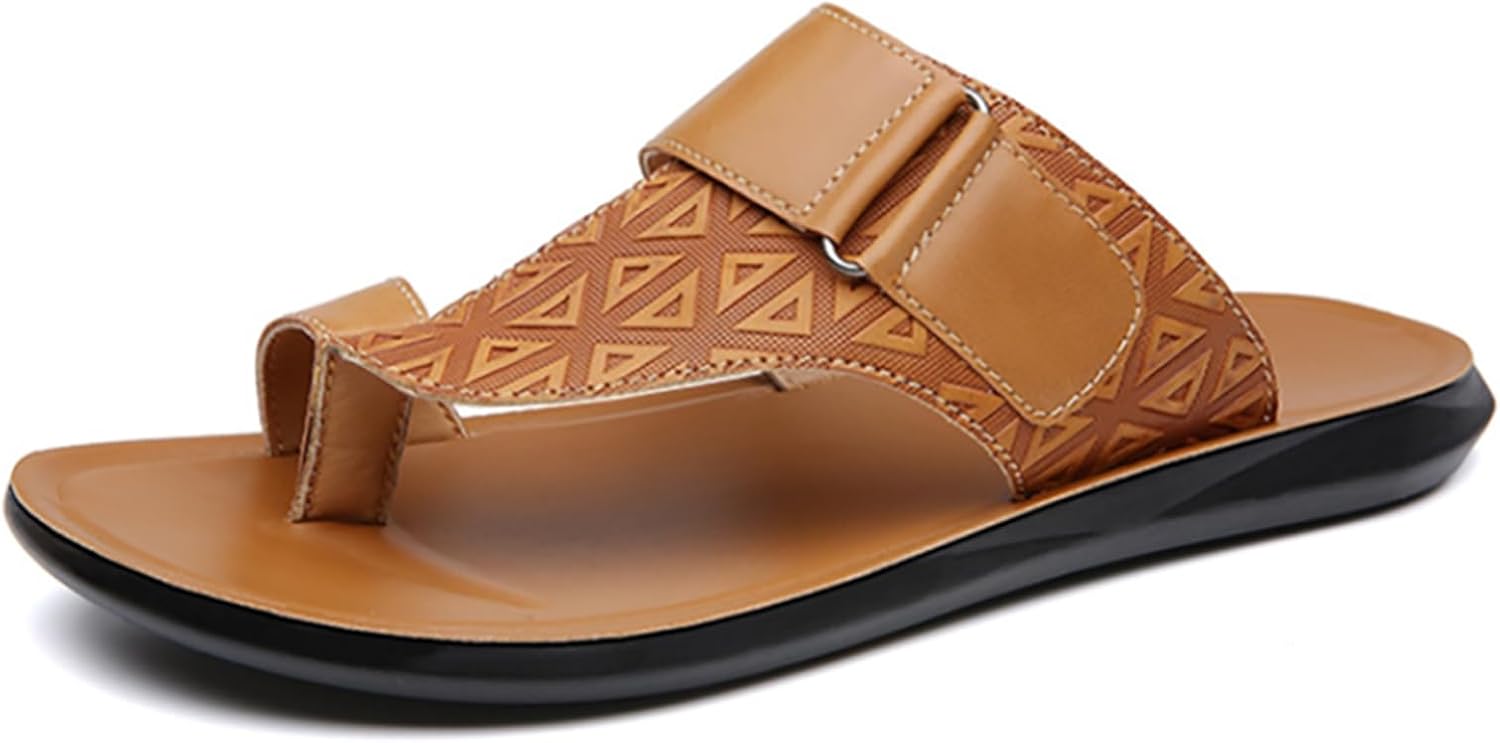 

Мужские сланцы-шлепанцы для дома и улицы, пляжные шлепанцы, повседневные кожаные шлепанцы на тви, спортивные тапочки, быстро сохнущие Abborora, светло-коричневый