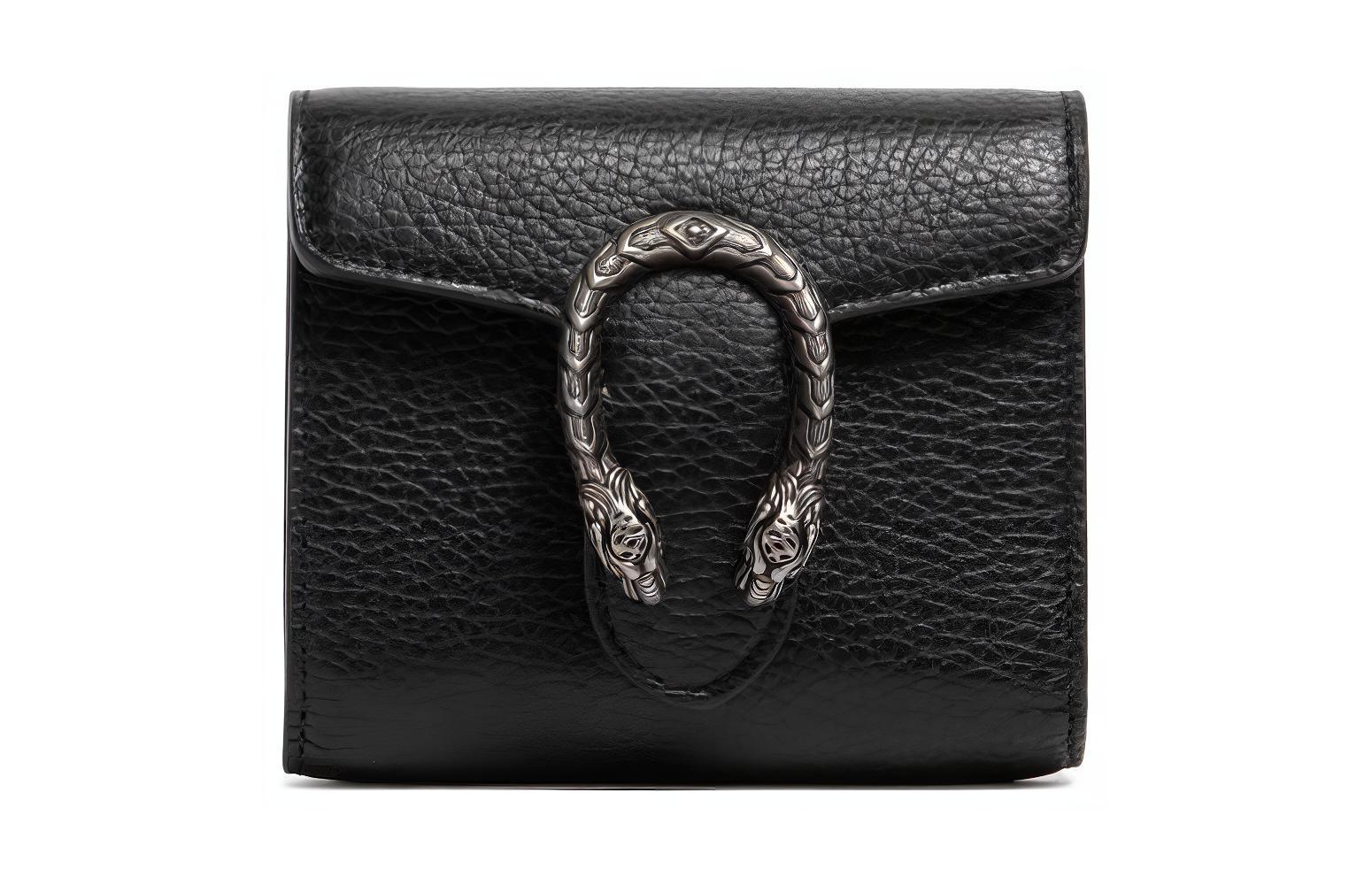 

Женский бумажник из натуральной кожи черный GUCCI, Set (Bag+Dust Bag)