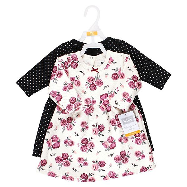 Платье для девочки Infant girl, cotton, burgundy rose, 3-6 months Hudson Baby — фото 2