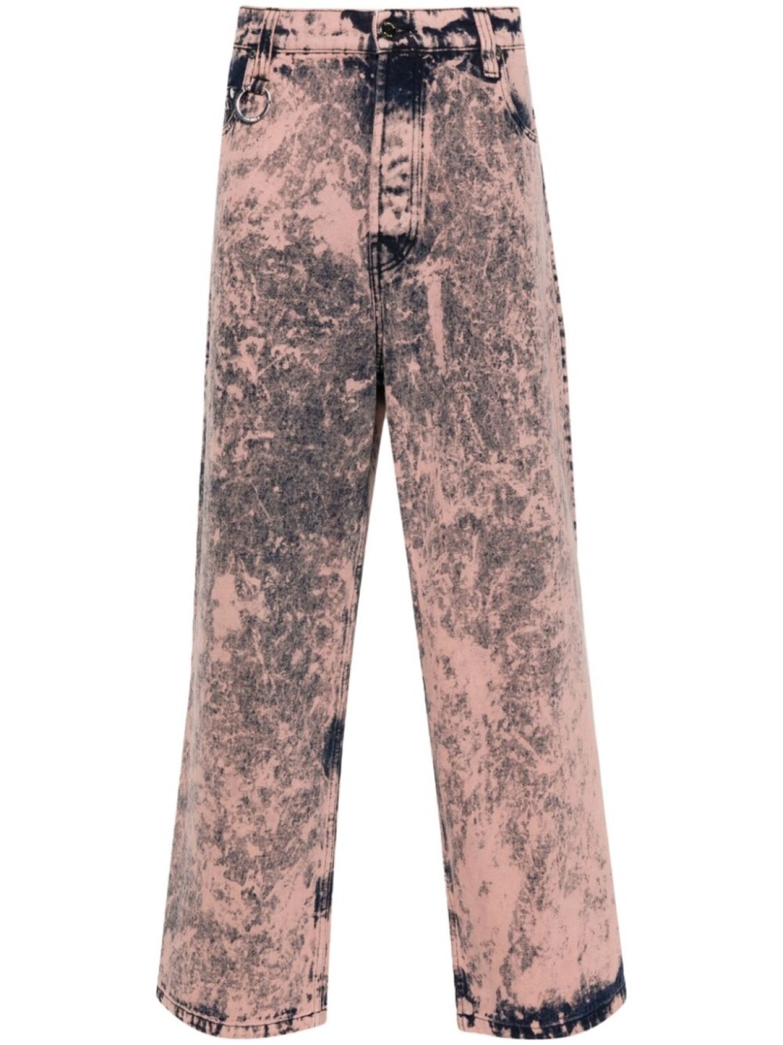 

Etudes широкие джинсы District Overdyed средней посадки, розовый