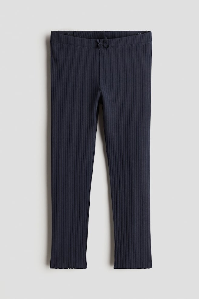 

Хлопковые леггинсы в рубчик H&M, синий