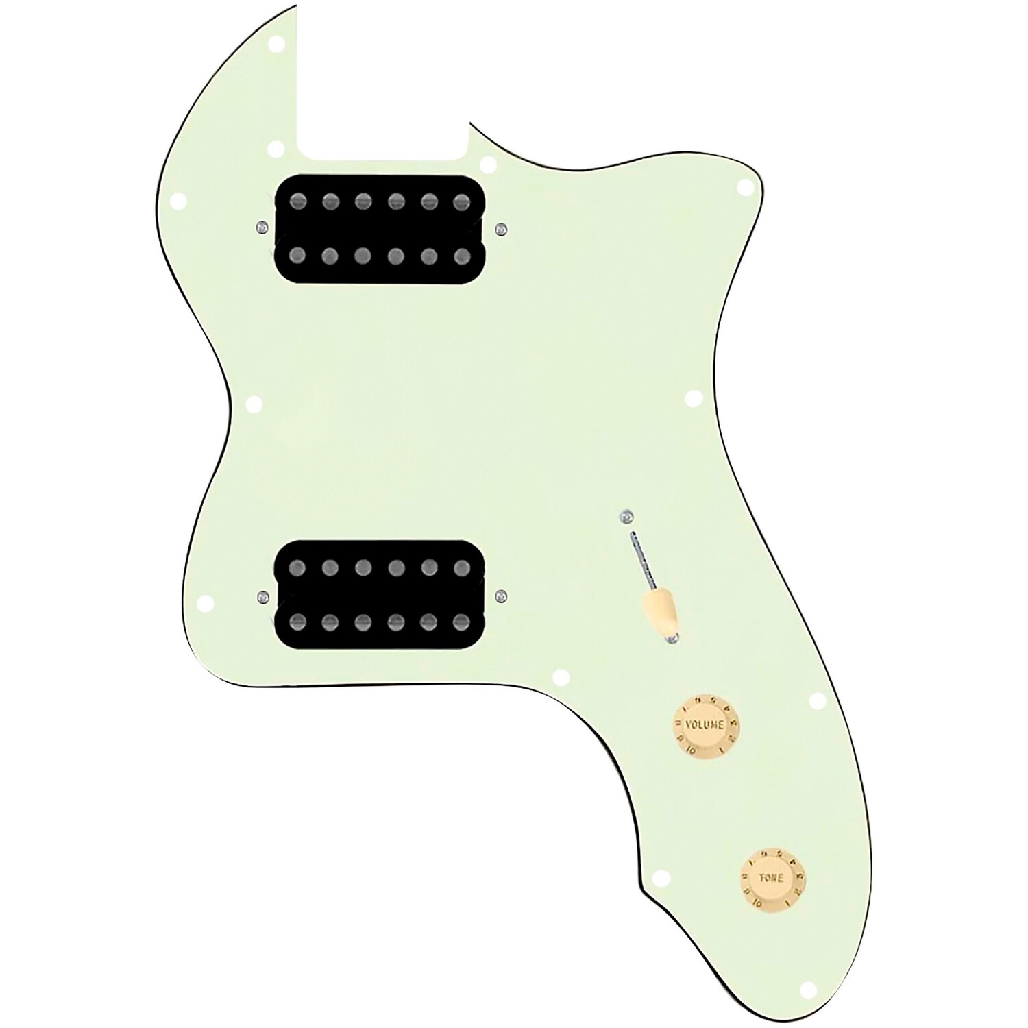 

920d Custom 72 Thinline Tele Loaded Pickguard с открытыми крутыми детскими хамбакерами и состаренными белыми ручками мятно-зеленого цвета