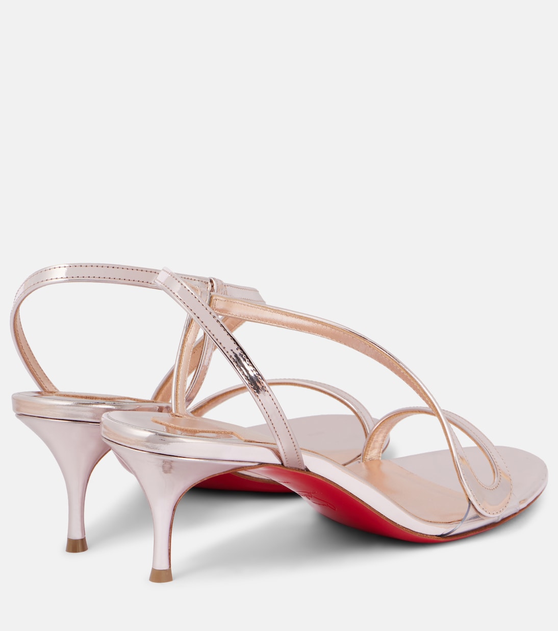 Розали металлик кожаные сандалии Christian Louboutin, Vintage Rose/Lin Vintage Rose — фото 2