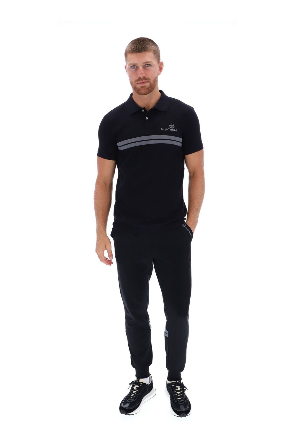 

Новая рубашка поло supermac из 100% хлопка Sergio Tacchini, черный