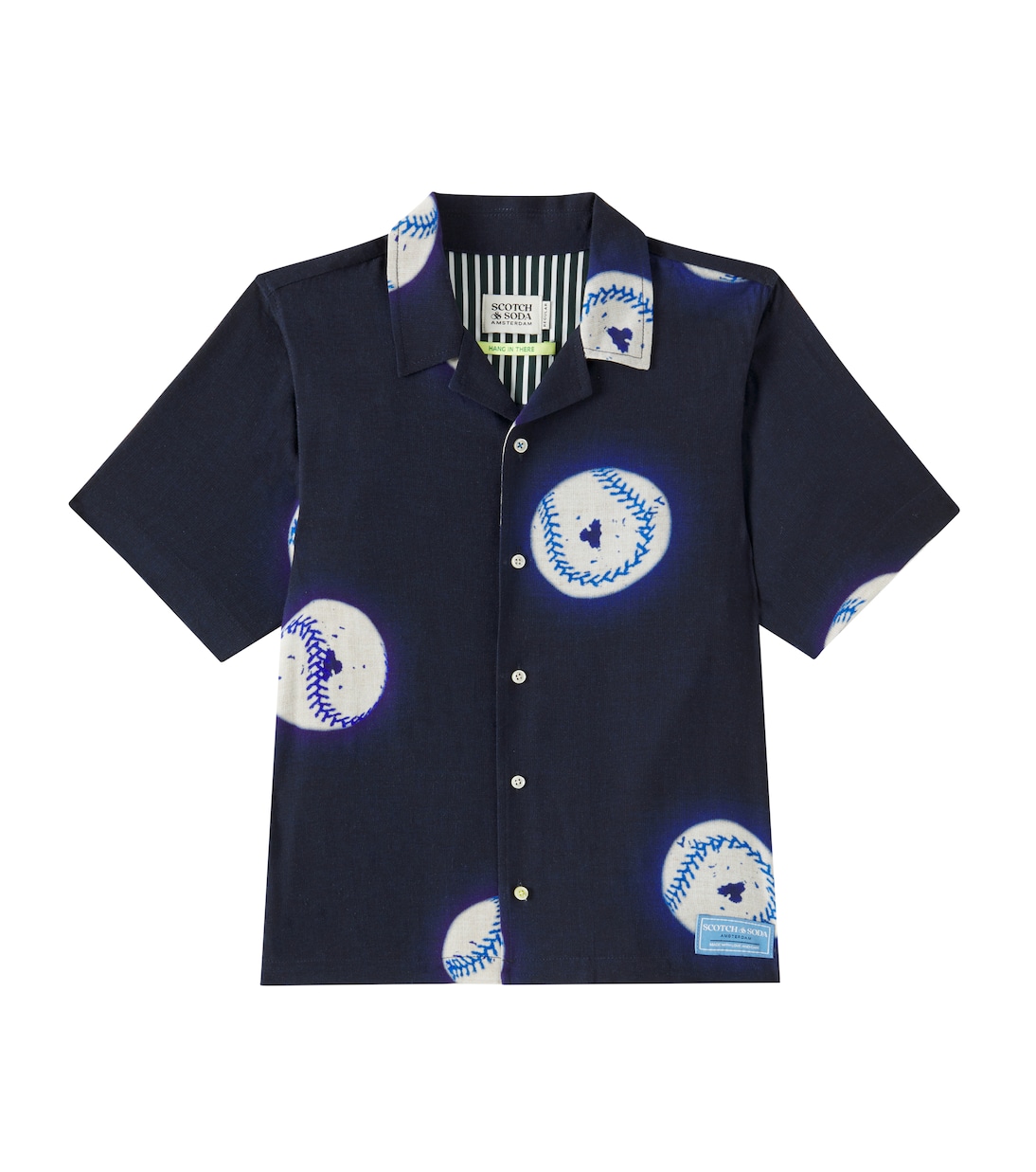 

Рубашка с принтом Scotch & Soda Kids, темно-синий