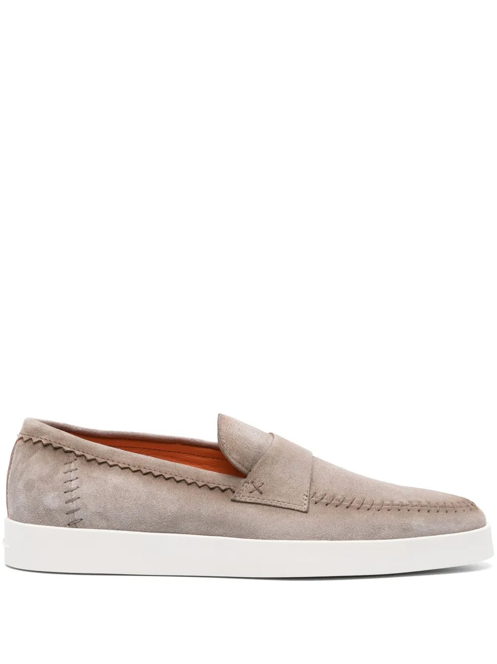 

Лоферы с тисненым логотипом Santoni, нейтральный
