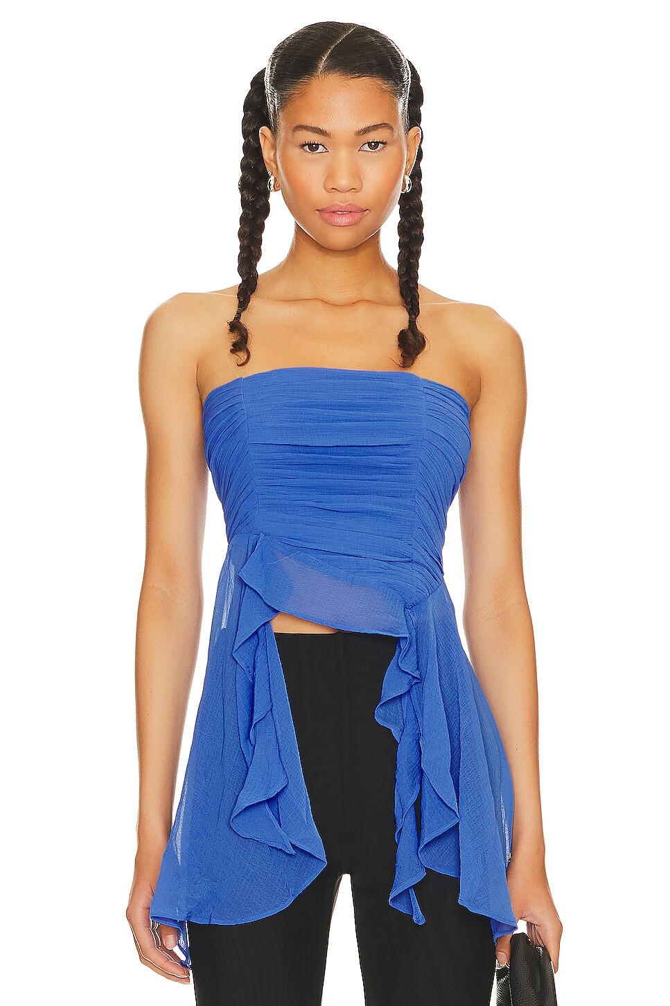 

Топ Free People Naeva Ruffle, цвет Mazarine