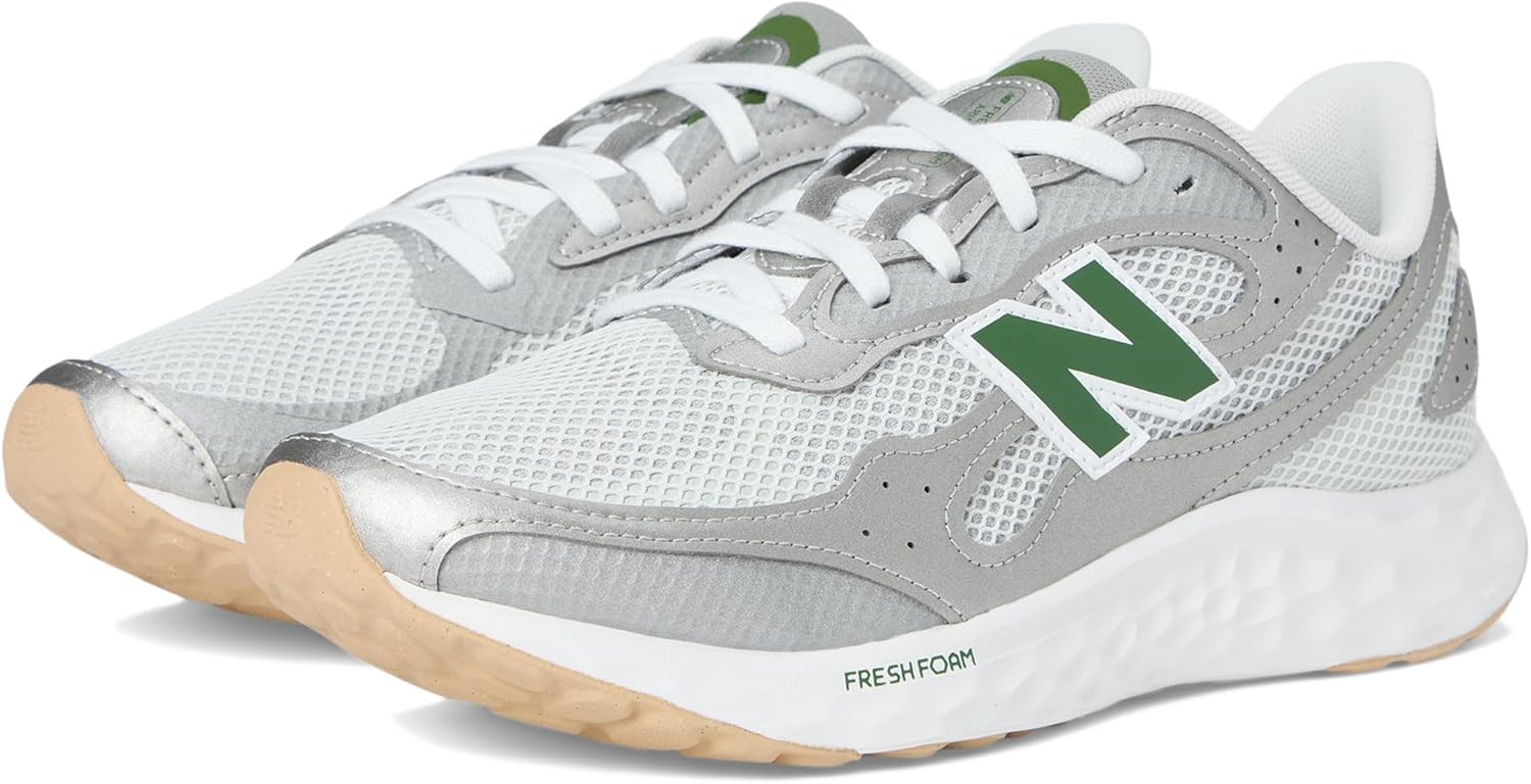 

Кроссовки New Balance мужские Fresh Foam Arishi V4 Tira Lux, Raincloud/Silver Metalic/Dark Alpine Green