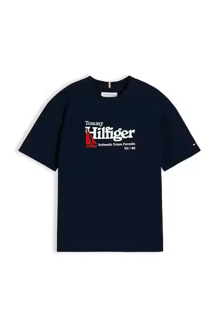 Футболка детская с принтом Tommy Hilfiger, синий — фото 2