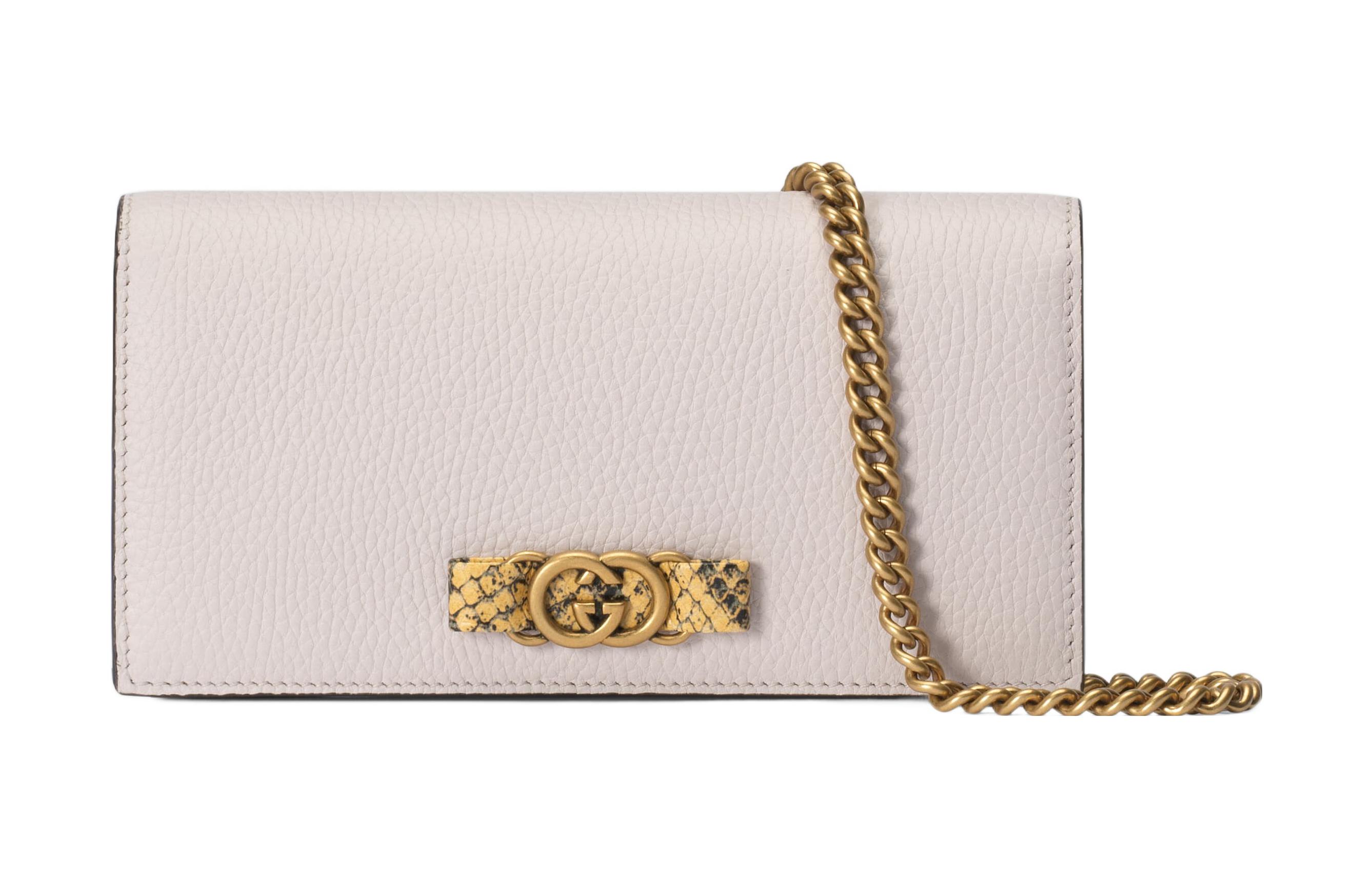 

Кошелёк из кожи питона GUCCI светло-розовый