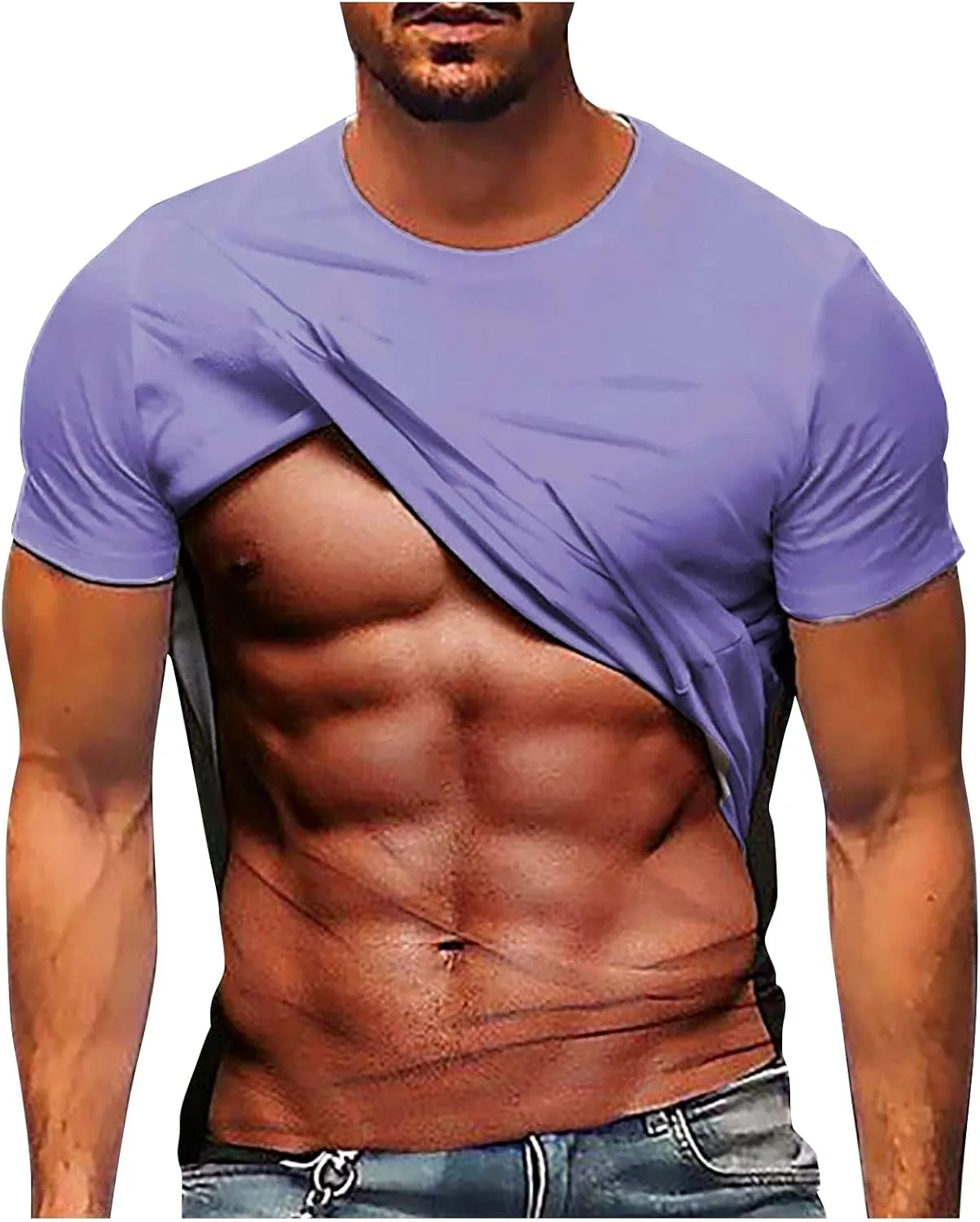 

Мужская футболка для тренировок, летняя классическая с круглым вырезом, мягкая и удобная, S-2XL