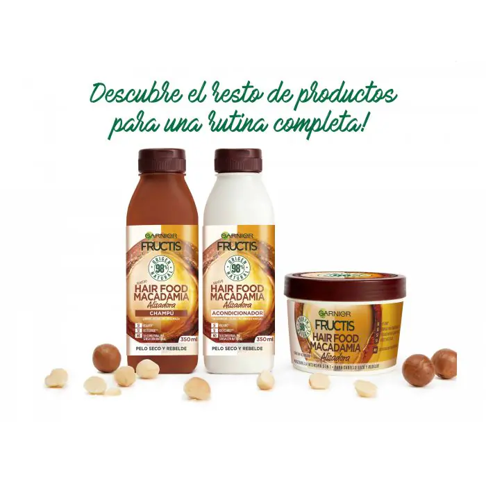 

Кондиционер для волос fructis hair food acondicionador macadamia alisadora Garnier, объем 350 мл