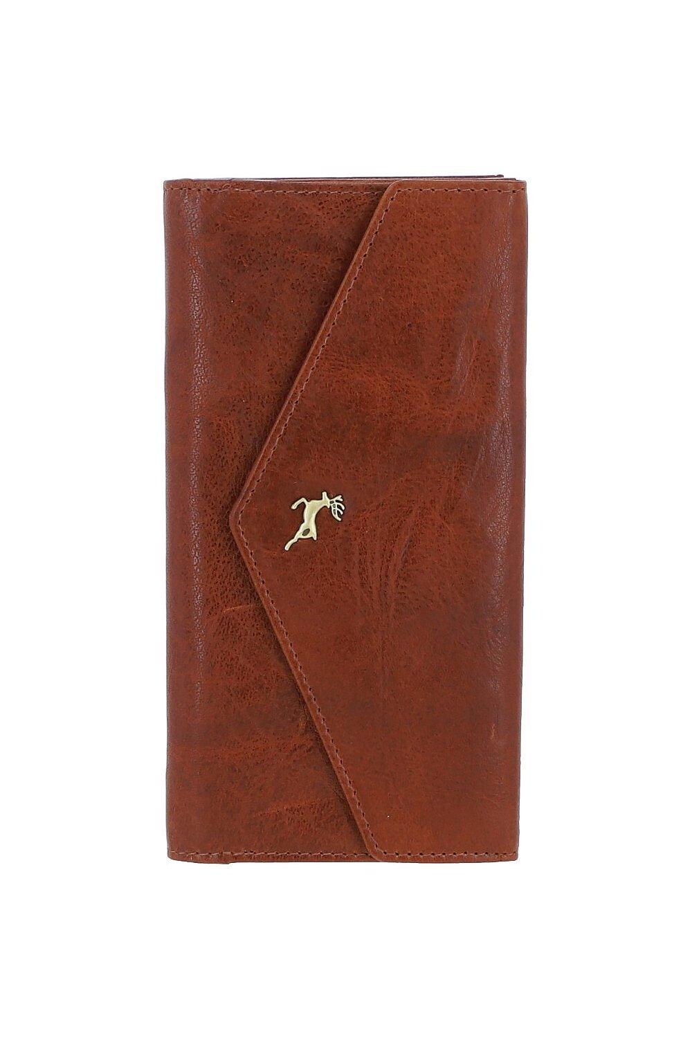 

Большой винтажный кошелек The Money на 12 карт из натуральной кожи Ashwood Leather, коричневый