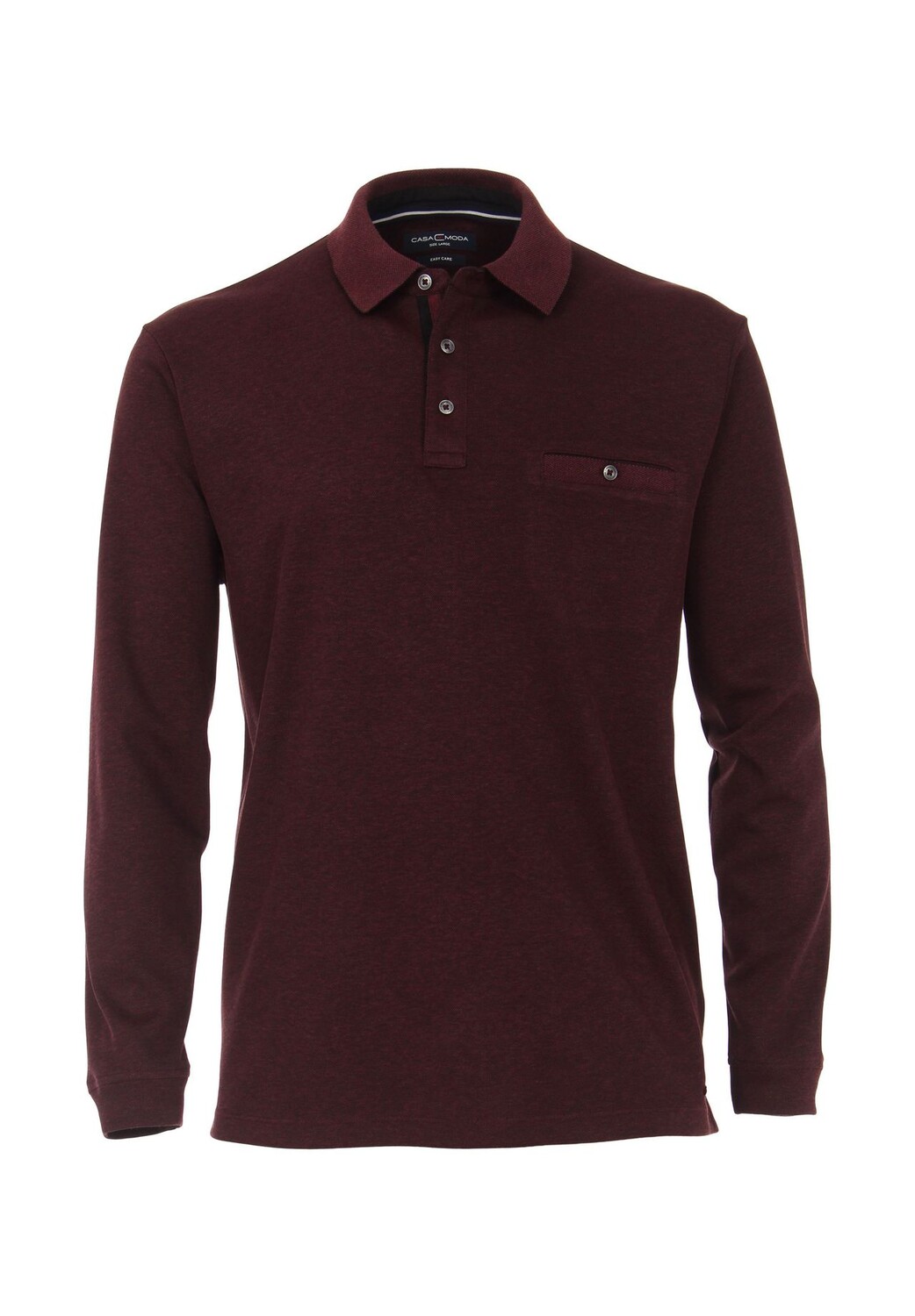 

Мужская полосатая рубашка-поло с длинными рукавами CASAMODA, цвет Dunkelrot