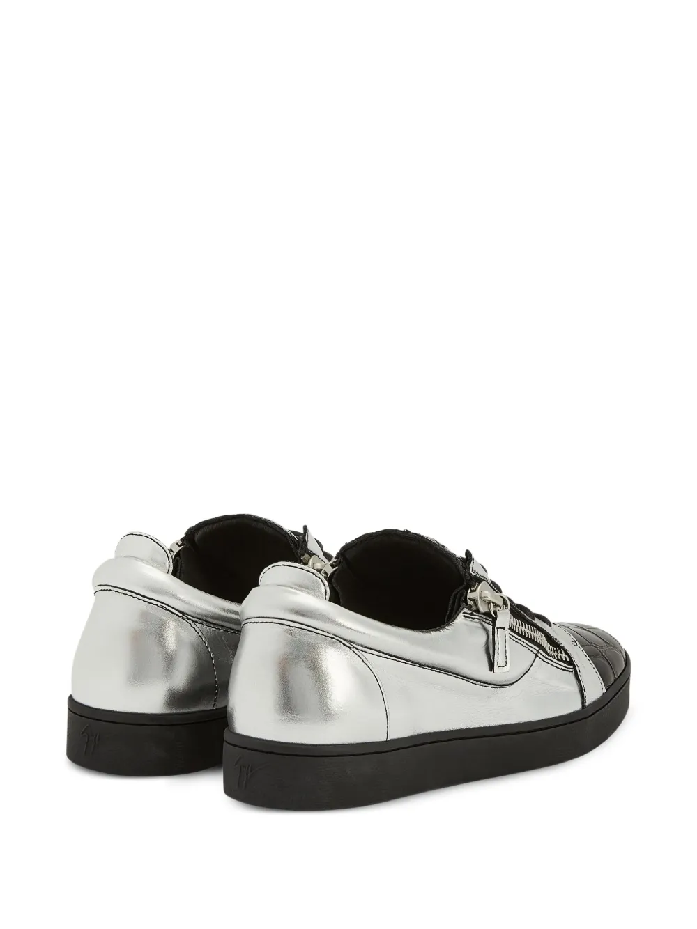 Кеды Frankie с тиснением под кожу крокодила Giuseppe Zanotti, серый — фото 3