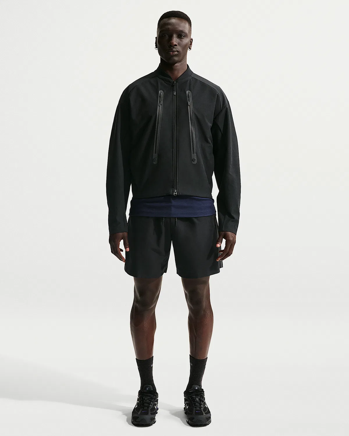 Мужская куртка Nike Tech Dri-FIT Shori Knit, Black/Black — фото 4