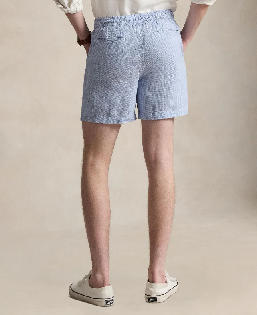 Мужские льняные шорты Polo Prepster Polo Ralph Lauren, 655B Cabana Blue White — фото 3