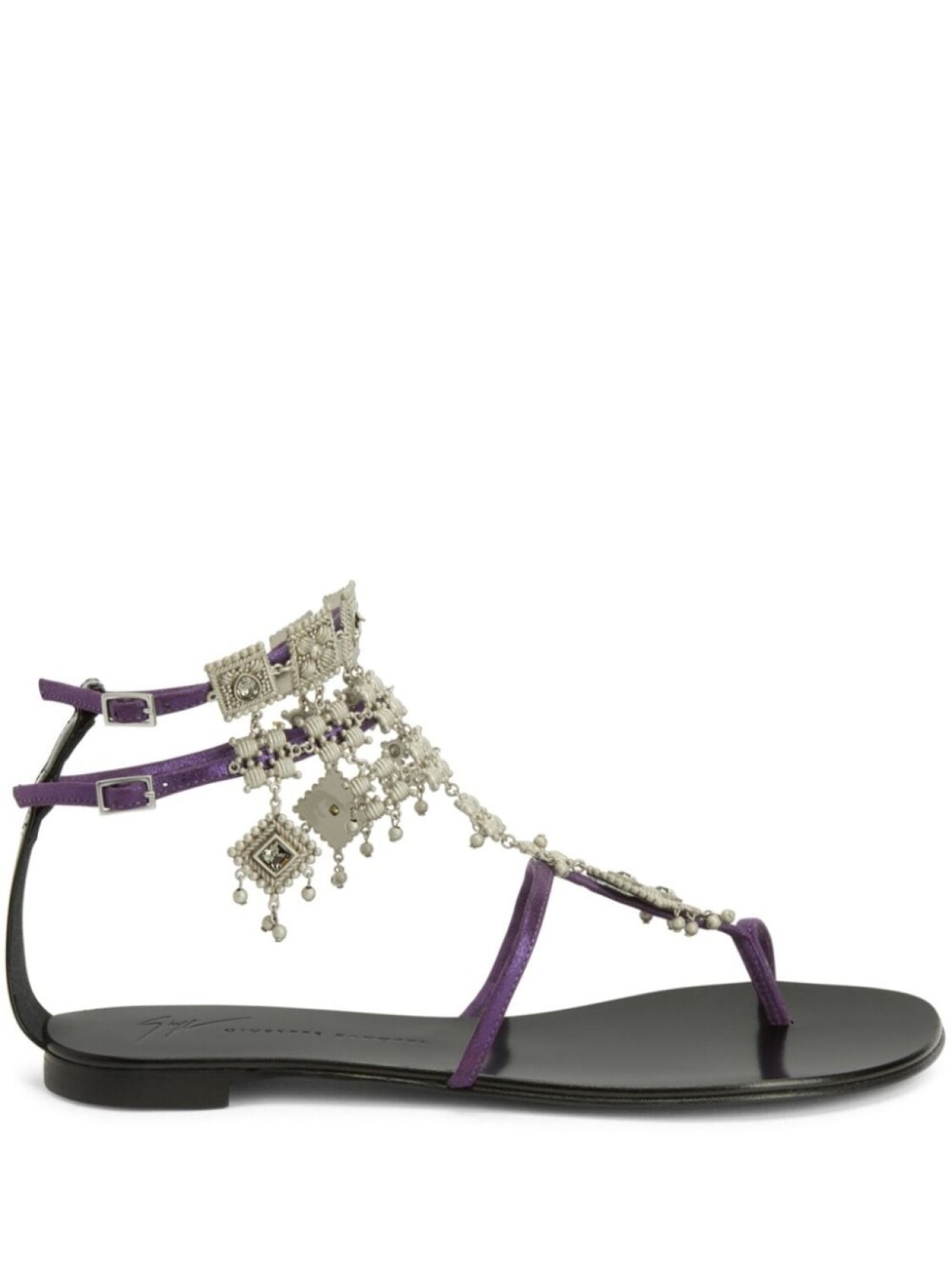Giuseppe Zanotti декорированные сандалии Amira, фиолетовый