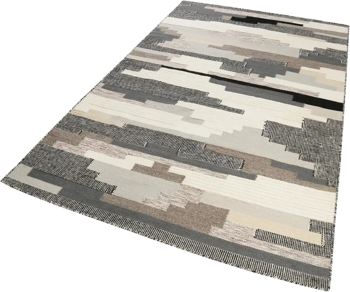 

Ковер Esprit шерстяной "Natham Kilim", прямоугольный, чистая шерсть, гостиная 130х190 см, серый/серо-коричневый