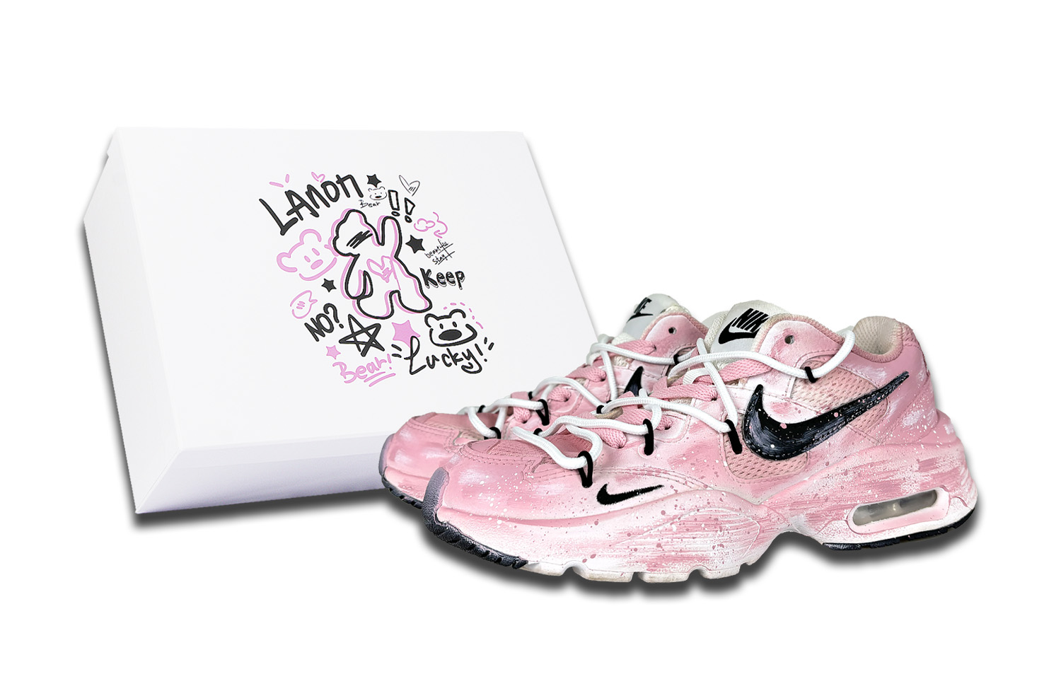 

Nike Женские кроссовки для беска Air Max Fusion с технологией Cushioning, противоскользящие и износостойкие, низкие, розовые белые