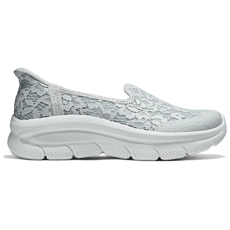 Современные удобные женские повседневные туфли женские светло-серые Skechers — фото 2